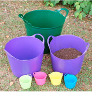 Seven Colourful Handy Trugs
