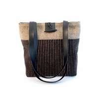 Shoulder Bag Black Pinstripe