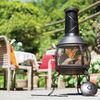 Small Clay Swirl Chimenea