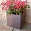 Square Planter 0.45 x 0.45 x 0.7m Weathered Iron 112 Litres