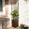 Square Rattan Planter with Trellis & Irrigation System