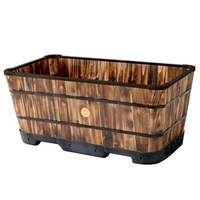 Tapered Large Trough Planter - Burnt Oak