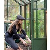 The Head Gardener Black Pinstripe Hat + Pinstripe Bag
