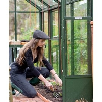 The Head Gardener Black Pinstripe Medium Hat + Pinstripe Bag
