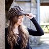 The Tatton Giant Black Houndstooth Hat - Small