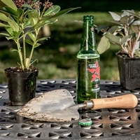 Transplanting Trowel with Opener - 14cm Cherry Handle