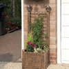 Trellis Planter with Solar Lanterns - Antique Bronze