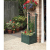 Trellis Planter with Solar Lanterns - Verdigris