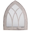 White Wash Gothic Mirror
