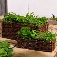 Window Box Planting Bag and Natural Willow Surround