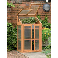 Wooden Flat Back Mini Greenhouse