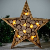 Wooden LED Star