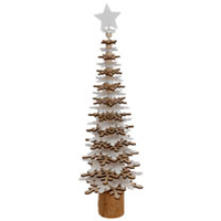Wooden Tree - Snowflakes