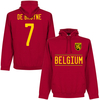 Belgium De Bruyne 7 Team KIDS Hoodie - Red - 10 Years