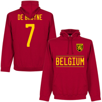 Belgium De Bruyne 7 Team KIDS Hoodie - Red - 2 Years