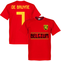 Belgium De Bruyne 7 Team KIDS T-Shirt - Red - 10 Years