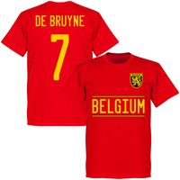 Belgium De Bruyne 7 Team KIDS T-shirt - Red - 2 Years