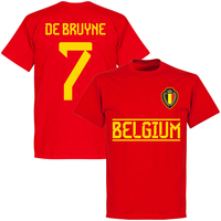 Belgium De Bruyne 7 Team KIDS T-shirt - Red - 6 Years