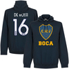 Boca CABJ Crest De Rossi 16 Hoodie - Navy (2019-2020 Style Back Print)