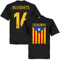 Busquets Vintage Catalunya Football T-Shirt - Black - 5XL