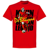 De Bruyne Belgium Legend KIDS T-shirt - Red - 10 Years
