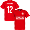 Denmark Dolberg 12 Team KIDS T-shirt - Red - 2 Years