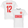 Denmark Dolberg 12 Team KIDS T-shirt - White - 2 Years