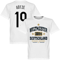 Deutschland Weltmeister Götze T-Shirt - White - XXL