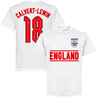 England Calvert-Lewin 18 Team T-shirt - White - XXXXL