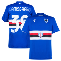 Macron Sampdoria Home Damsgaard 38 Match Shirt 2021-2022 (Official Printing) - M
