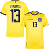Marathon Ecuador Home Authentic E.Valencia 13 Shirt 2022-2023 (Fan Style Printing)