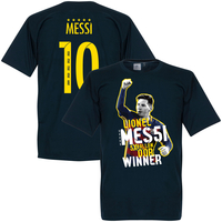 Messi No 10 Five Time Ballon Winner KIDS T-Shirt - Navy - 2 Years