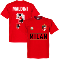 Milan Maldini 3 Gallery Team T-Shirt - Red - XXXXL