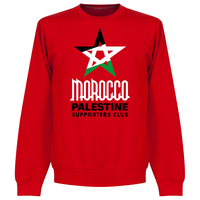 Morocco Palestine Supporters Club Sweatshirt - Red - M