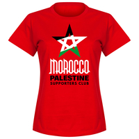 Morocco Palestine Supporters Club Womens T-shirt - Red