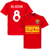 North Macedonia Alioski 8 Team T-shirt - Red - XXXXL