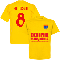 North Macedonia Alioski 8 Team T-shirt - Yellow - L