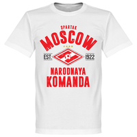 Spartak Moscow Established T-Shirt - White - XXXXL