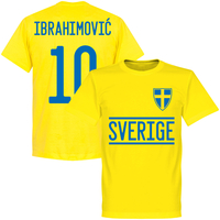 Sweden Ibrahimovic 10 2020 Team T-Shirt - Yellow - XL