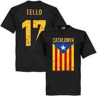 Tello Vintage Catalunya Football T-Shirt - Black - L