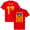 Tello Vintage Catalunya Football T-Shirt - Red - XL