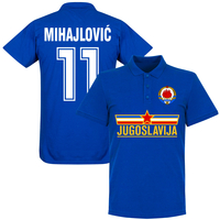 Yugoslavia Mihajlovic Team Polo Shirt - Royal - XXL