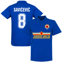 Yugoslavia Savicevic Team Polo Shirt - Royal - XXL