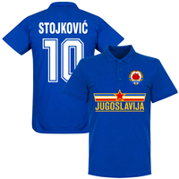 Yugoslavia Stojkovic Team Polo Shirt - Royal - XXL
