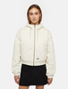 Dickies Corduroy Hooded Jacket Woman Whitecap Grey Size XL