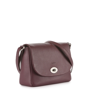 Amy Small Leather Cross Body Bag Burgundy