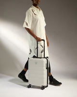 Expandable Cabin Suitcase In Taupe - Icon Stripe