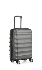 Juno Metallic 3 Piece Suitcase Set Charcoal