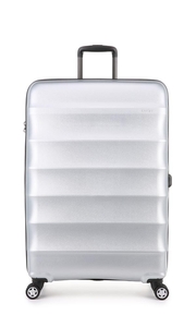 Juno Metallic Large Suitcase Silver