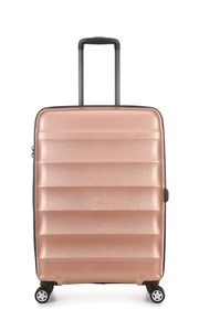 Juno Metallic Medium Suitcase Rose Gold